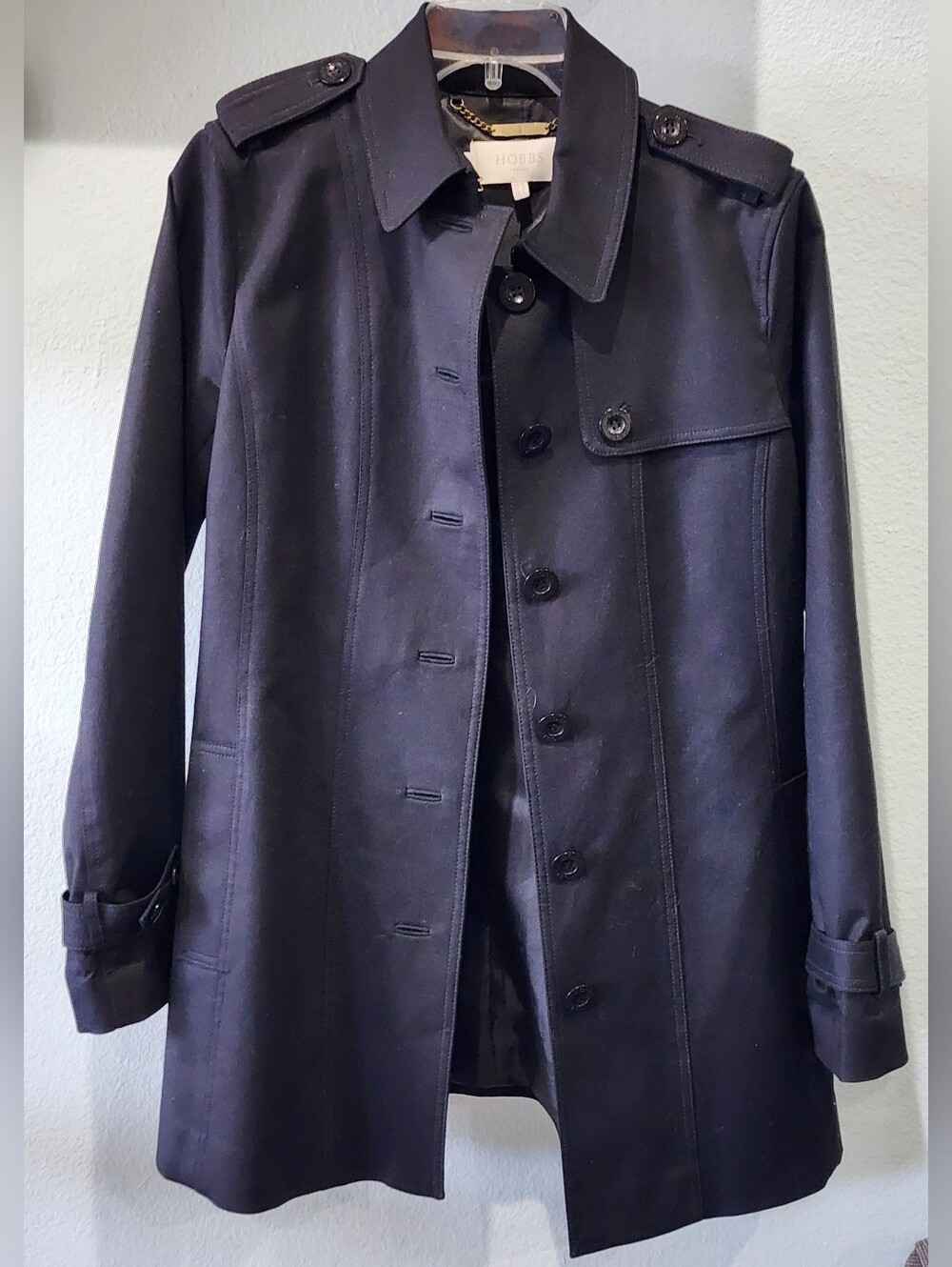 HOBBS LONDON | Chrissie Songle Breasted Trench Coat | Womens 6